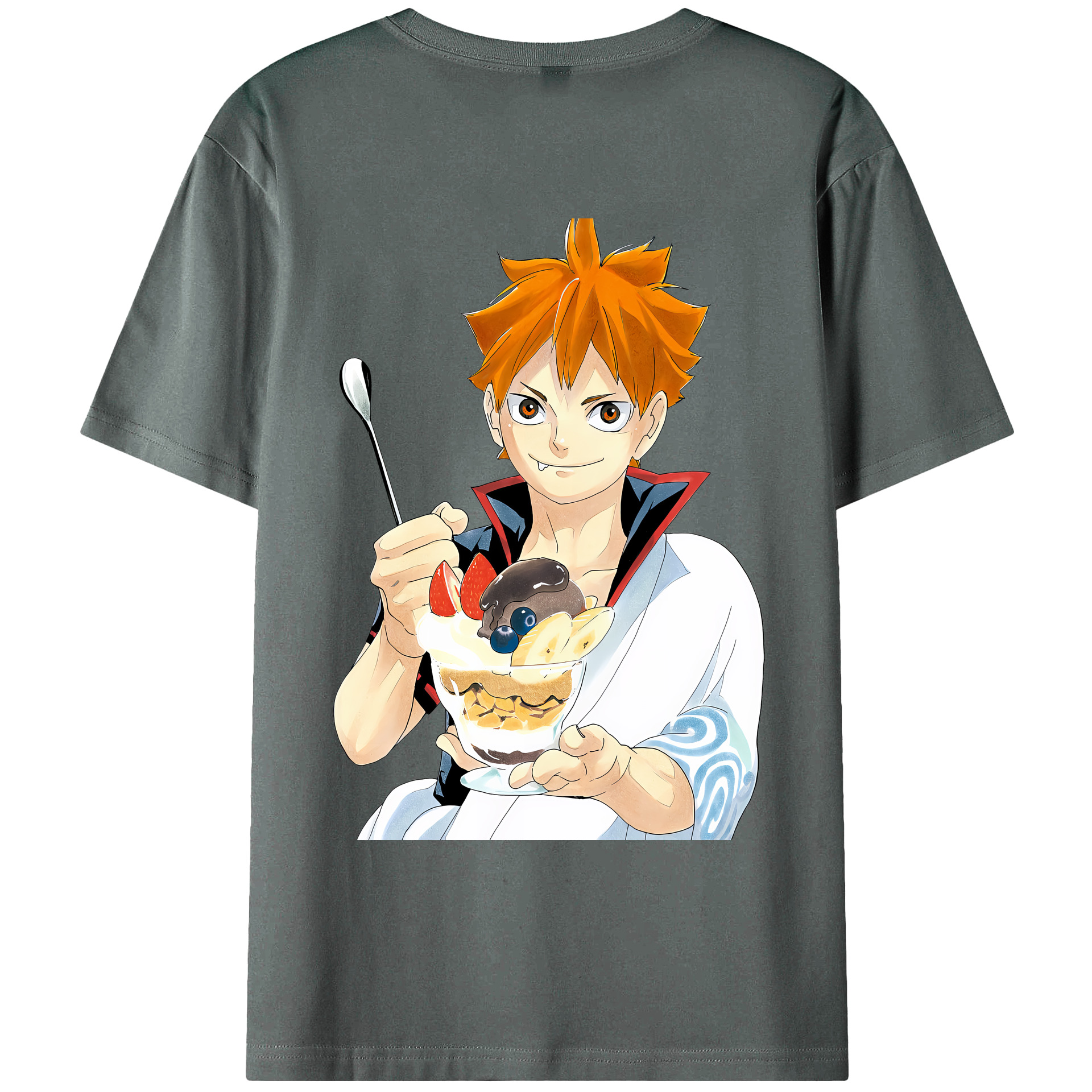 （画像用） ハイキュー!! Haikyu!! 綿100％ メンズ半袖Tシャツ（バックプリント） 通気性